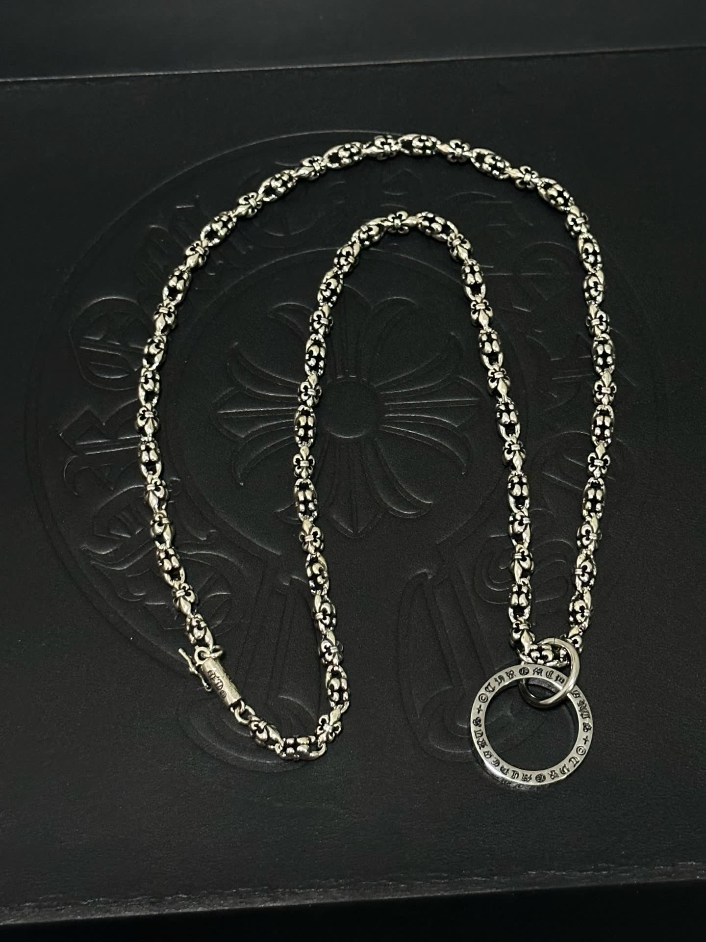 Chrome Hearts Sterling Silver Fleur-de-lis Chain Necklace Chrome Hearts Sterling Silver Fleur-de-lis Chain Necklace